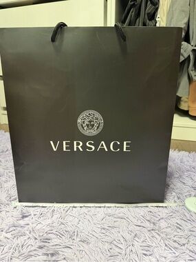 Versace Black Logo Gift Bag